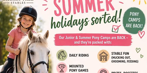 SENIOR SUMMER DAY CAMP AT CHERRY TREE STABLES!