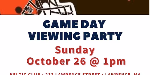 Pats vs Browns Viewing Party