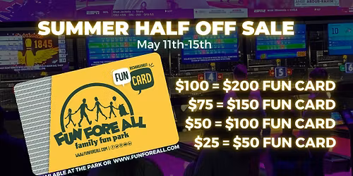 Fun Fore All Summer Half Off Sale