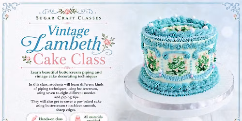 Vintage Lambeth Cake Buttercream Decorating Workshop