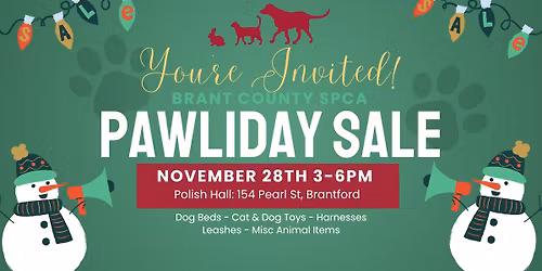 SPCA Pawliday Sale