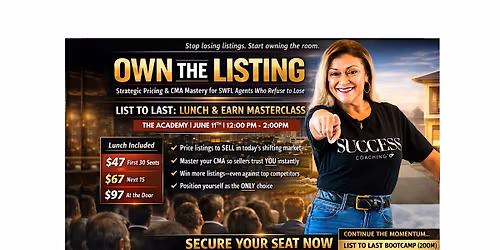 LIST TO LAST: LUNCH & EARN MASTERCLASS