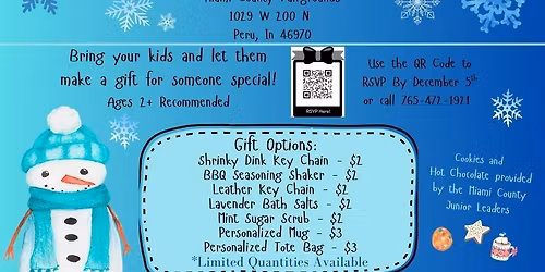Kids DIY Make and Take Holiday Gift Open House