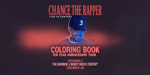 Chance The Rapper - Coloring Book 10 Year Anniversary Tour