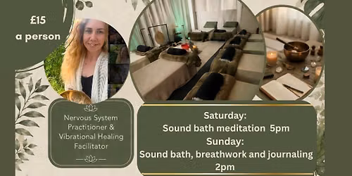 Sound bath, breathwork and journaling 