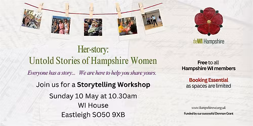 A  Storytelling workshop for Her-Story, untold stories of Hampshire Women.
