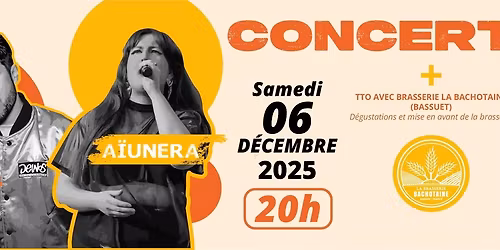 Concert 🎙️ DEINOS + AÏUNERA en Co-Plateau au V and B Saint-Memmie 🔥 + Brasserie la Bachotaine 🍻