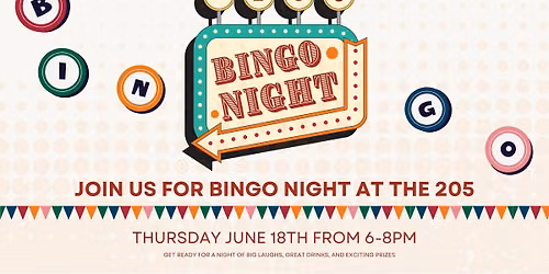 FREE Bingo at The 205 Bar and Restaurant