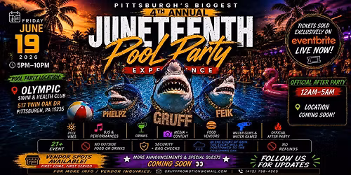 Pittsburgh\u2019s Biggest 4th Annual Juneteenth Pool Party Experience