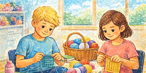 Kinderkurs: Stricken\/H\u00e4keln  lernen mit Wolle & Wunder (7 - 13 Jahre)