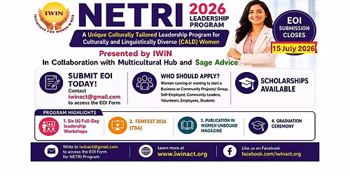 OPEN Expressions of Interest -NETRI 2026 Leadership Program for Women