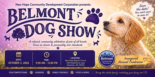 New Hope Community Development Corporation Belmont Dog Show