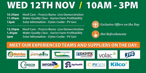 Healthy Hooves & Herd Care Event - Homeland Agri Lifford