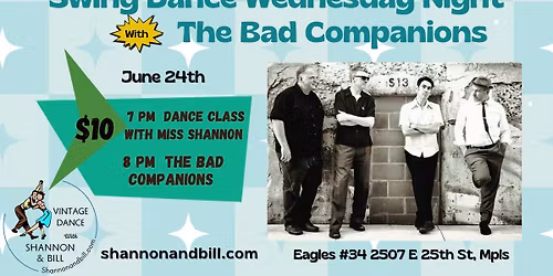 The Bad Companions at Swing Dance Wednesday Night 6\/24