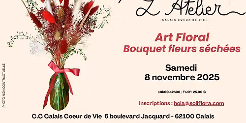 Atelier Art Floral - Petit bouquet de fleurs s\u00e9ch\u00e9es