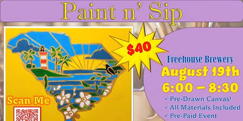 Paint n' Sip w\/Errant Artistry @Freehouse Brewery in Walhalla