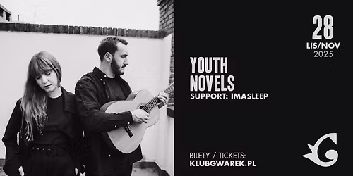 Youth Novels, Support: imasleep | 28\/11\/2025 | Krak\u00f3w, Klub Gwarek