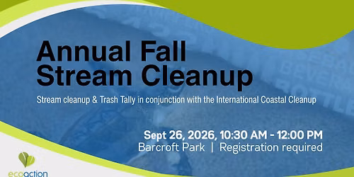 EcoAction Annual Fall Stream Cleanup