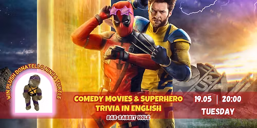 COMEDY MOVIES & SUPERHERO TRIVIA IN ENGLISH 19.05