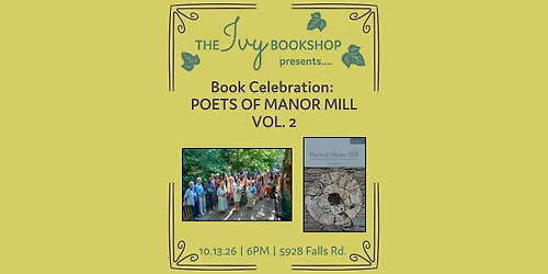 Book Celebration: POETS OF MANOR MILL VOL. 2