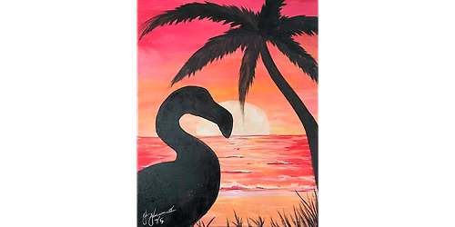 Bright Flamingo Sunset - Paint and Sip in St. Petersburg | Classpop!\u2122