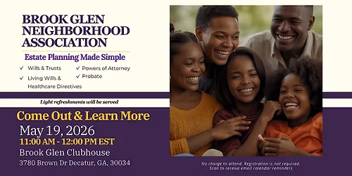 Come Out & Learn More About Estate Planning at Brook Glen