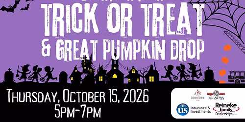 Trick or Treat & Great Pumpkin Drop - Third Thursday in Downtown Tiffin