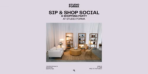 SIP & SHOP SOCIAL at STUDIO FORMA