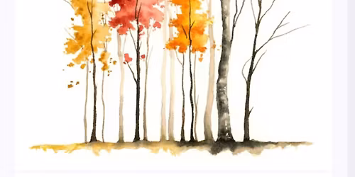 Watercolor Class, Fall trees