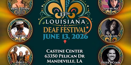 13th LOUISIANA DEAF FESTIVAL 2026 hosted by Council of Organizations Serving the Deaf (COSD)