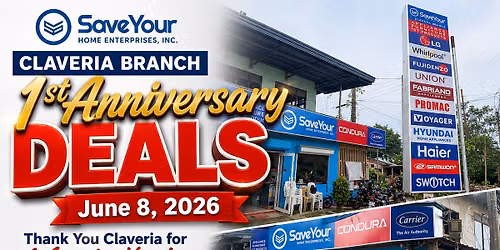 SAVEYOUR Claveria 1st Anniversary DEALS!