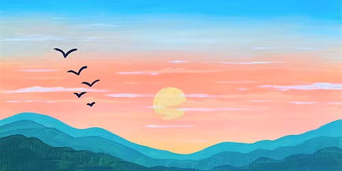 Sip & Paint at Porto Lounge Fishponds, Bristol - "Lake Sunrise"