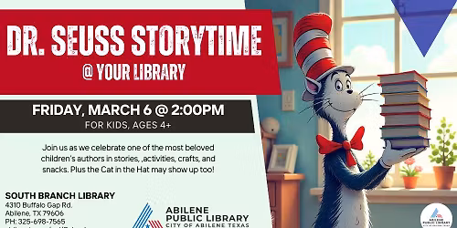 Dr. Seuss Storytime (South Branch)
