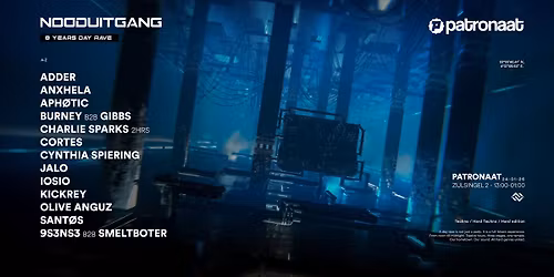 8 Years of Nooduitgang | 24.01.26 | Patronaat Haarlem