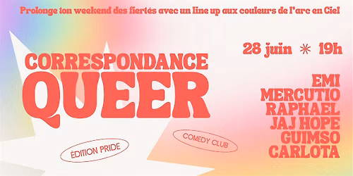 Correspondance Queer : \u00e9dition Pride
