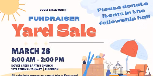 Youth Fundraiser Yard Sale