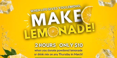 \ud83c\udf4b (March) Thankful Thursday Donation Drive!