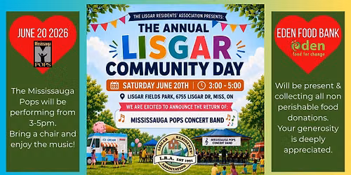 Mississauga Pops at Lisgar Community Day June 20 2026