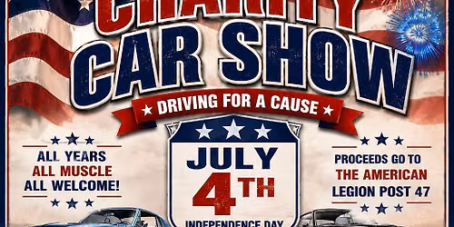 4th Of July Charity car Show and BBQ.