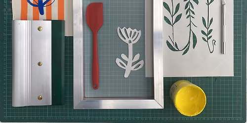 Screen printing with stencils: Creative mini prints
