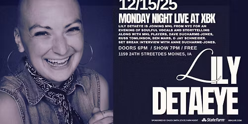 Monday Night Live featuring Lily DeTaeye \/\/ FREE!