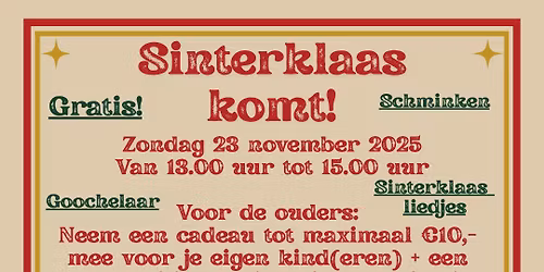 Sinterklaas komt naar de Kwaker