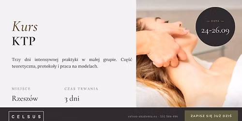 Kurs Kompleksowa Terapia Przeciwobrz\u0119kowa - trzydniowe szkolenie w Akademii Celsus w Rzeszowie