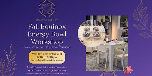 Fall Equinox Energy Bowl Workshop