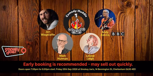 Comedy Huddle — Smokey Joe's Cafe Bar, Diner & Venue