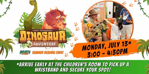 East Tennessee Dino Adventure Summer Reading Event