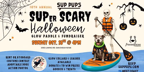10th Annual SUPer Scary Halloween Glow Paddle + Fundraiser