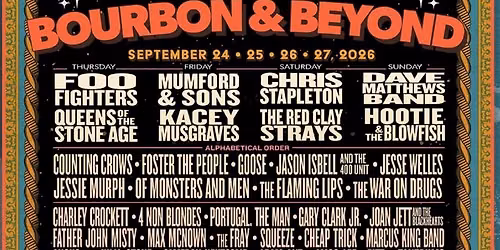 BOURBON & BEYOND \u2022 LOUISVILLE KY \u2022 SEPT 24 2026 zzz