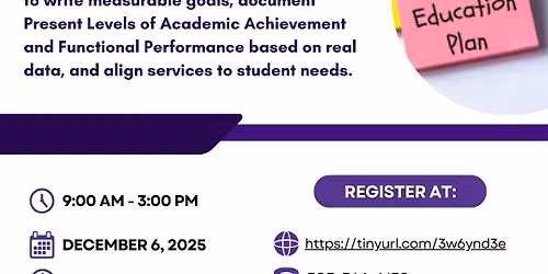 Writing High Quality IEPs \u2013 Training Seminar