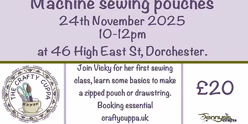 Machine Sewing workshop \u2013 Festive pouch